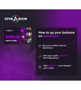 Spinarium.com $200 Wallet Card Code Key GLOBAL